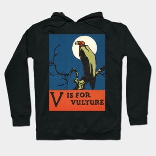 V is for Vulture ABC Designed and Cut on Wood by CB Falls Hoodie